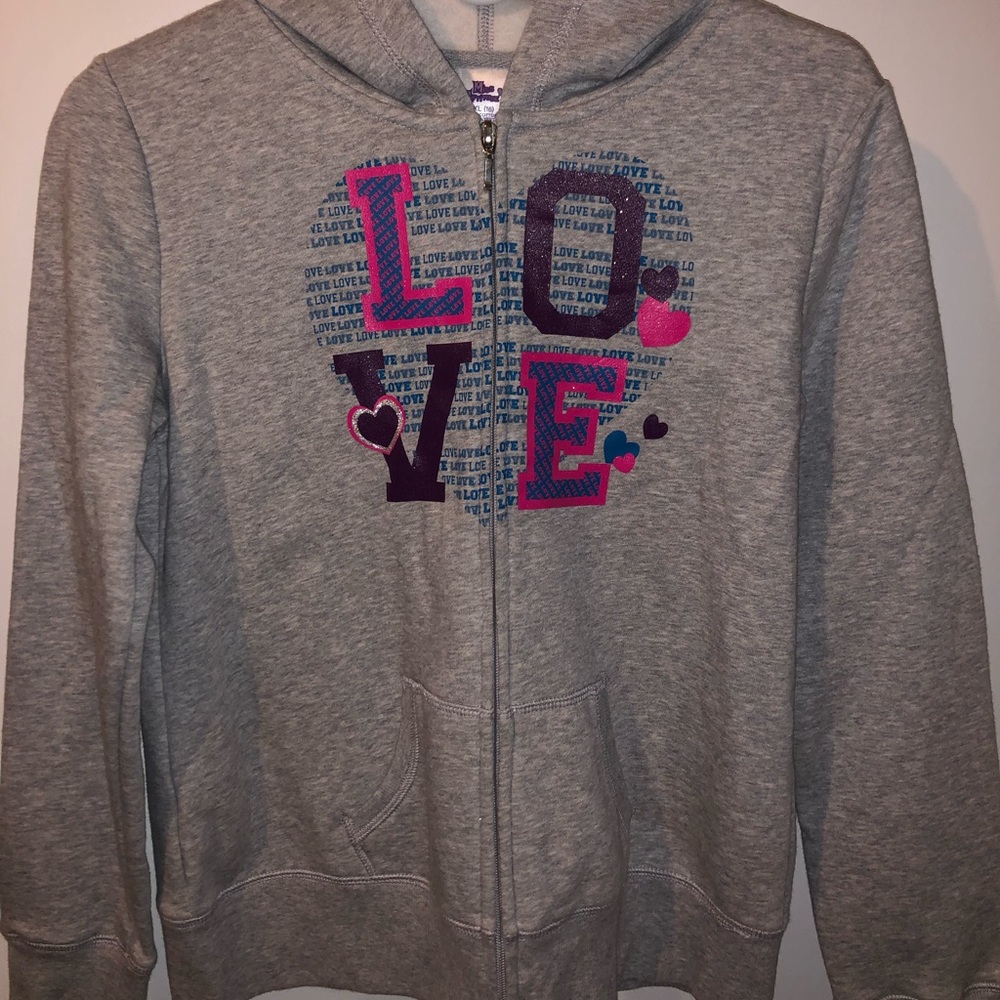 Girls zip up sweater